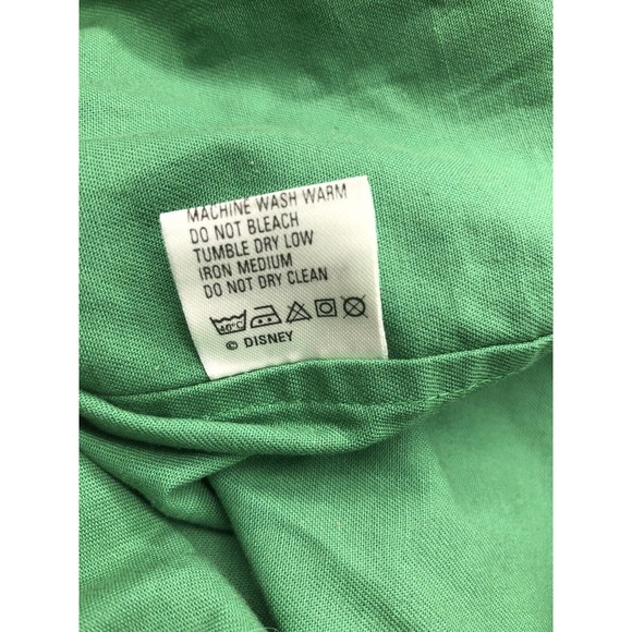 Vintage 90s Disney MICKEY MOUSE Green Long Sleeve Button Up Shirt Boys Size 14 - Picture 10 of 11